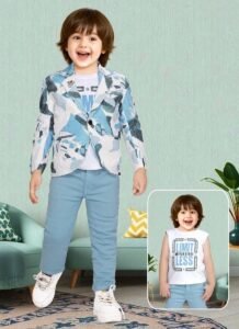 Sky Blue Premium Blazer Set